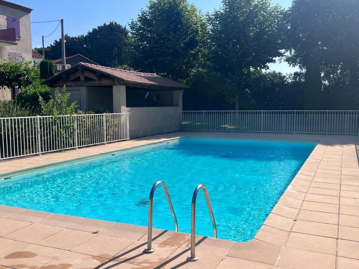 Appartement T2 Avec Jardin Prive, Piscine Et Barbecue Lorgues Extérieur photo